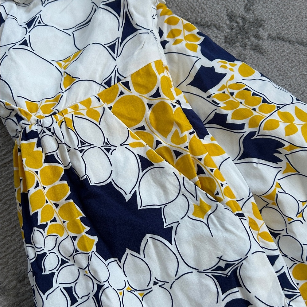 GAP Yellow and Blue Floral Lined Maxi Dress RN 54023 - Picture 12 of 12